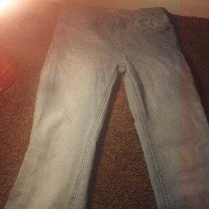 a simple pair of light blue jeans